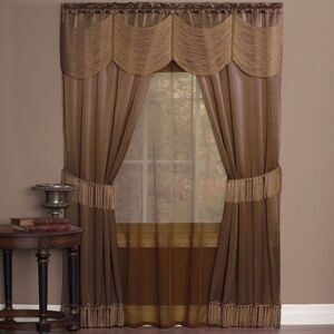 Rhine 6 Piece Window Curtain Set - 56x84 - Taupe